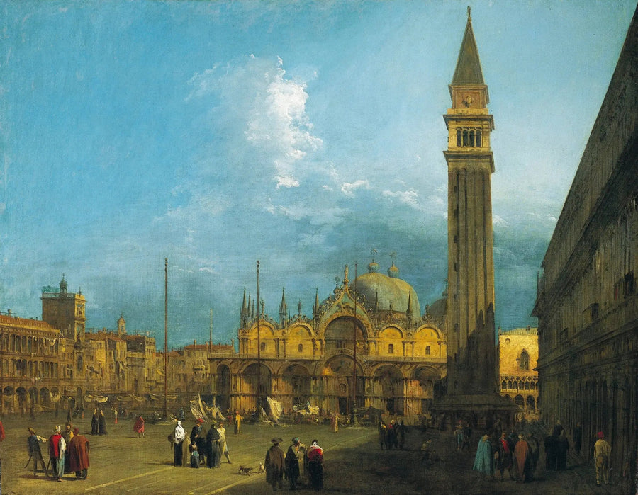 Wenecja: Plac Świętego Marka z bazyliką i campanile - Canaletto
