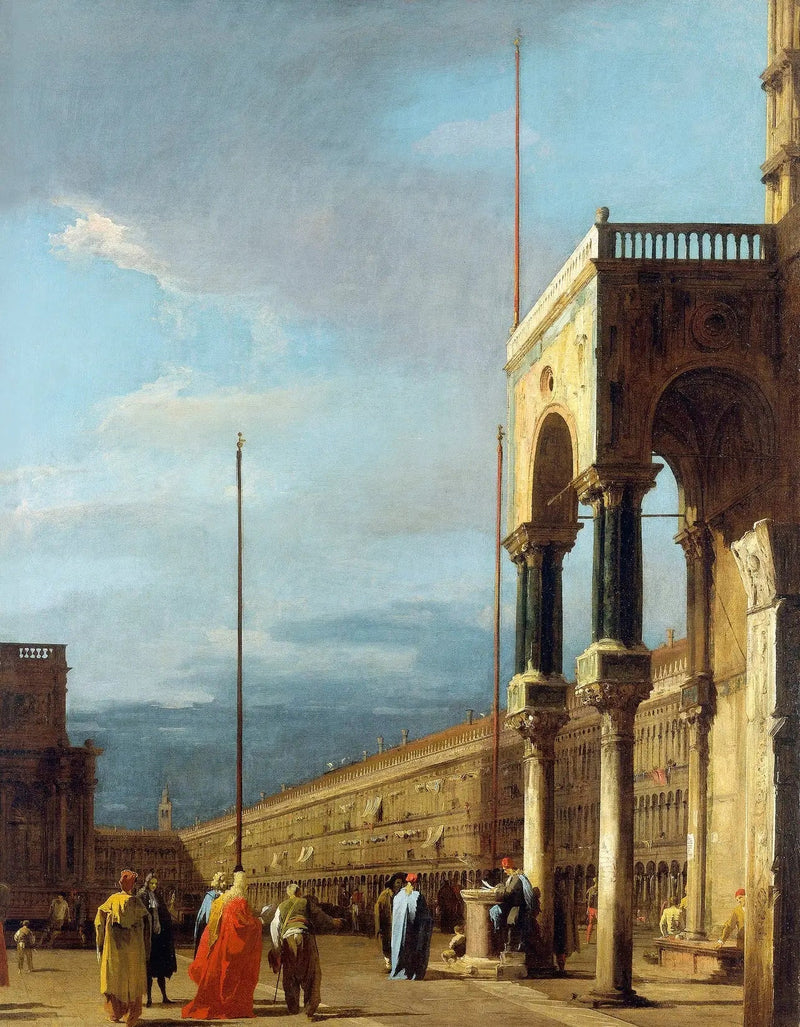 Wenecja: plac św. Marka z rogu bazyliki - Canaletto