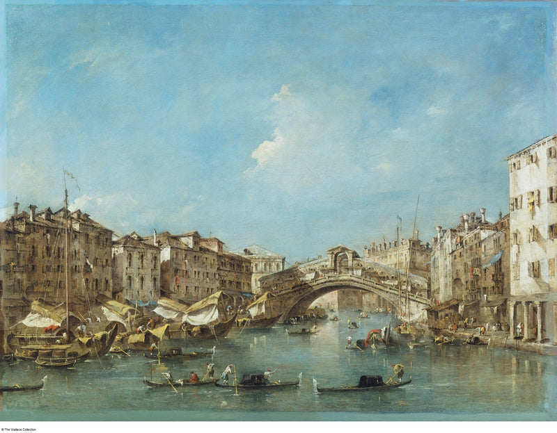 Wenecja: Wielki Kanał z Riva del Vin i mostem Rialto - Francesco Guardi