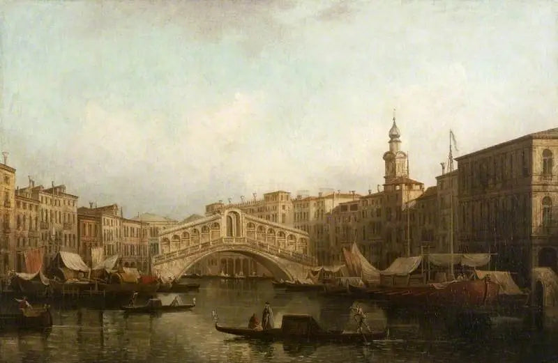 Wenecja: Wielki Kanał z mostem Rialto widzianym od południa - Canaletto