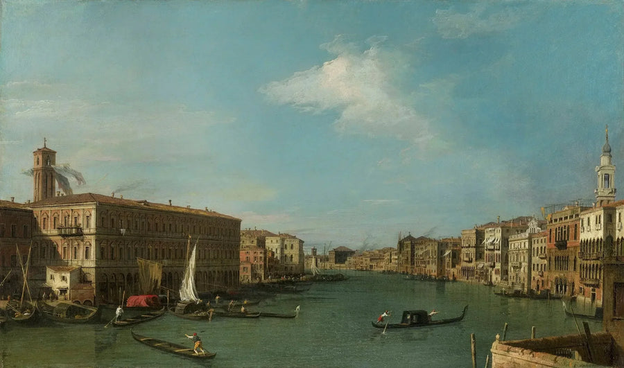 Wenecja: Wielki Kanał na północ od Rialto - Canaletto