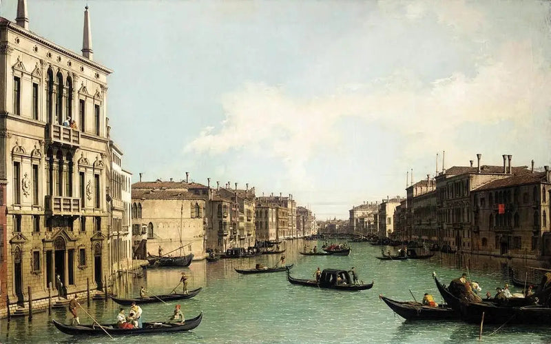 Wenecja: Wielki Kanał, na północny wschód od pałacu Balbi w kierunku mostu Rialto - Canaletto