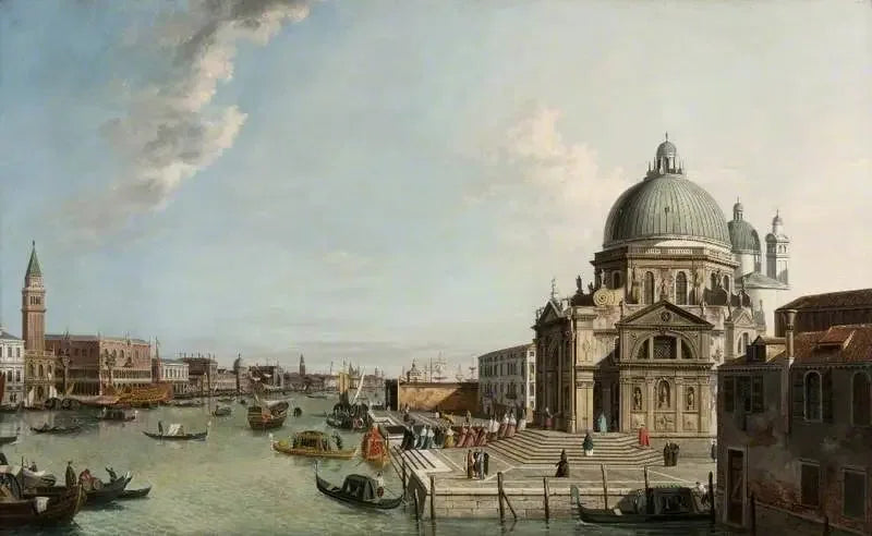 Wenecja: Wielki Kanał widziany od wschodu, z kościołem Santa Maria della Salute - Canaletto