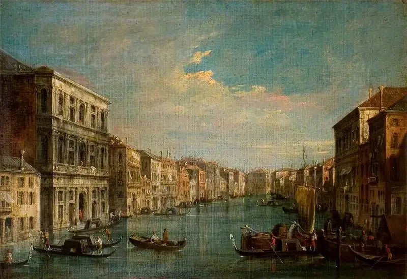 Wenecja: Wielki Kanał widziany od południowego zachodu z Palazzo Grimani - Canaletto