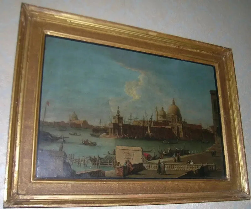 Wenecja: molo w kierunku urzędu celnego i Santa Maria della Salute - Canaletto