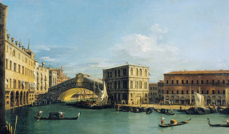 Wenecja: most Rialto na północ - Canaletto