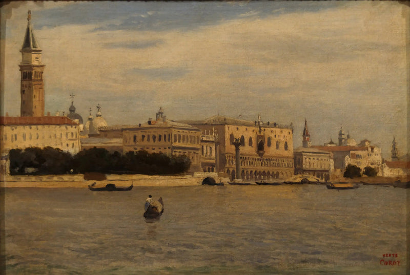 Wenecja, nabrzeża widziane z Celnicy morskiej - Jean-Baptiste Camille Corot