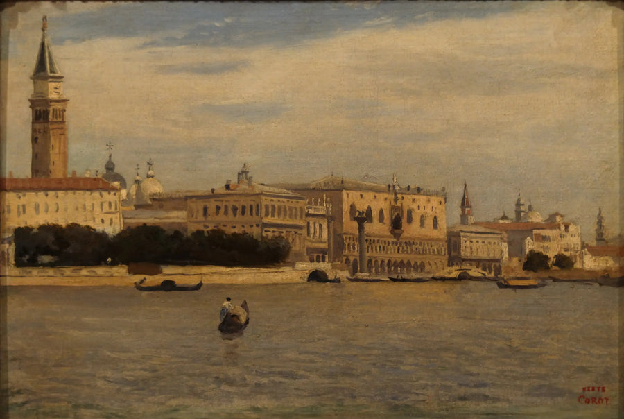 Wenecja, nabrzeża widziane z Celnicy morskiej - Jean-Baptiste Camille Corot