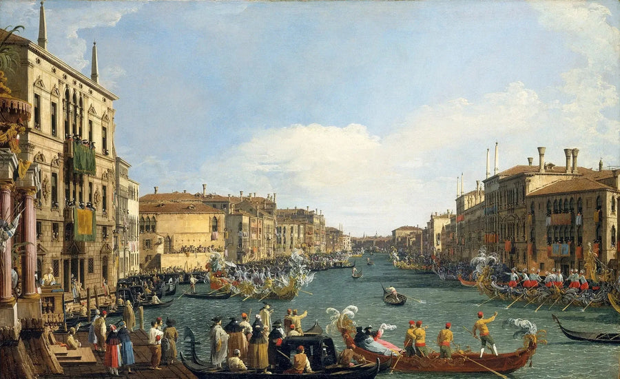 Wenecja: Regata na Wielkim Kanale - Canaletto