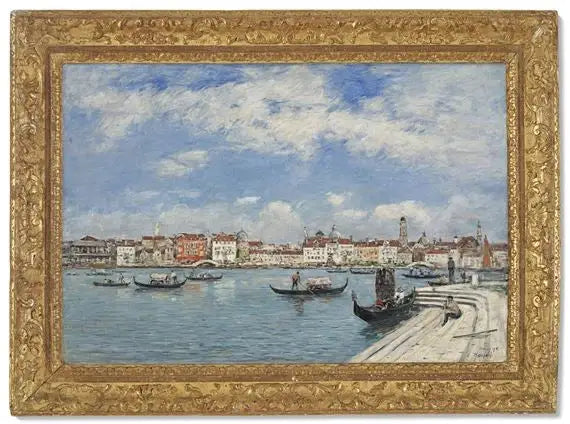 Wenecja, widok z San Giorgio - Eugène Boudin