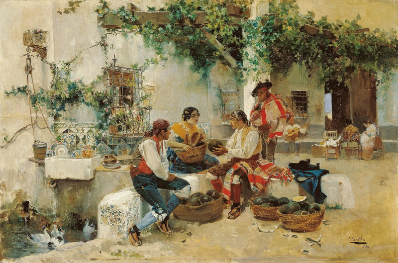 Sprzedaż melonów - Joaquín Sorolla
