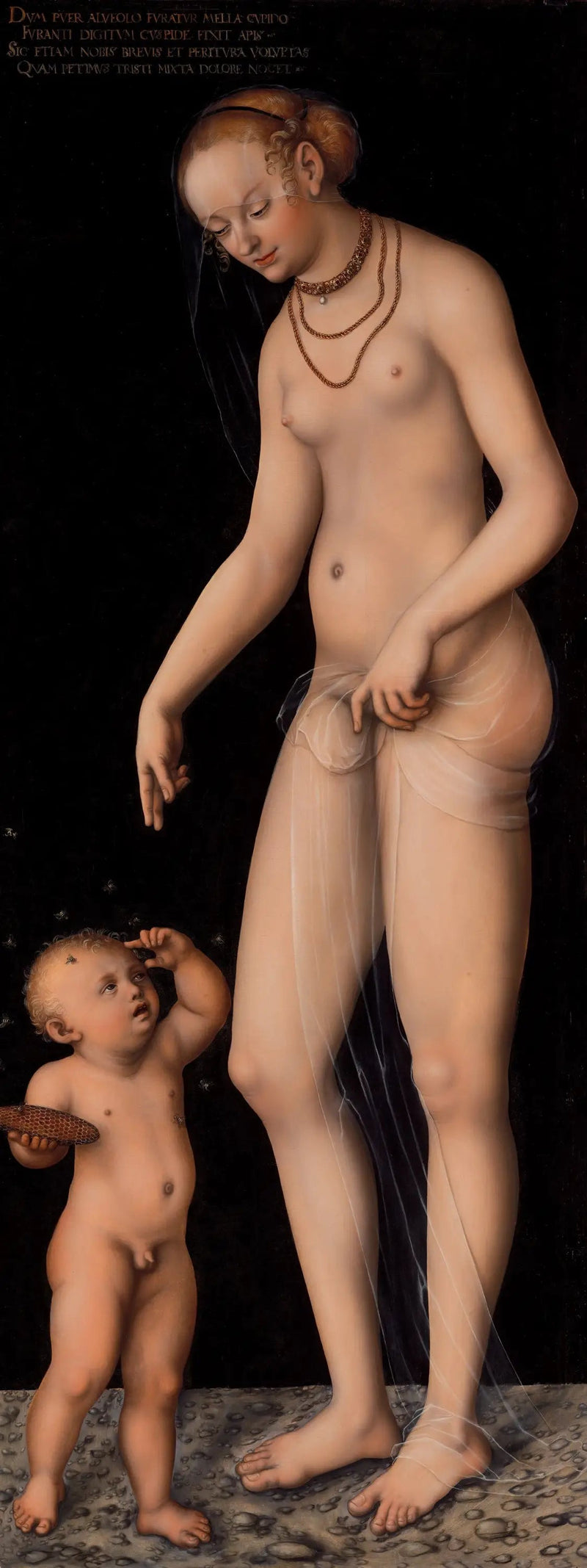 Wenus z Amorem, złodziejem miodu - Lucas Cranach Starszy