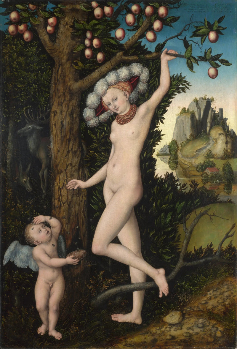 Wenus z Kupidynem, złodziejem miodu - Lucas Cranach Starszy