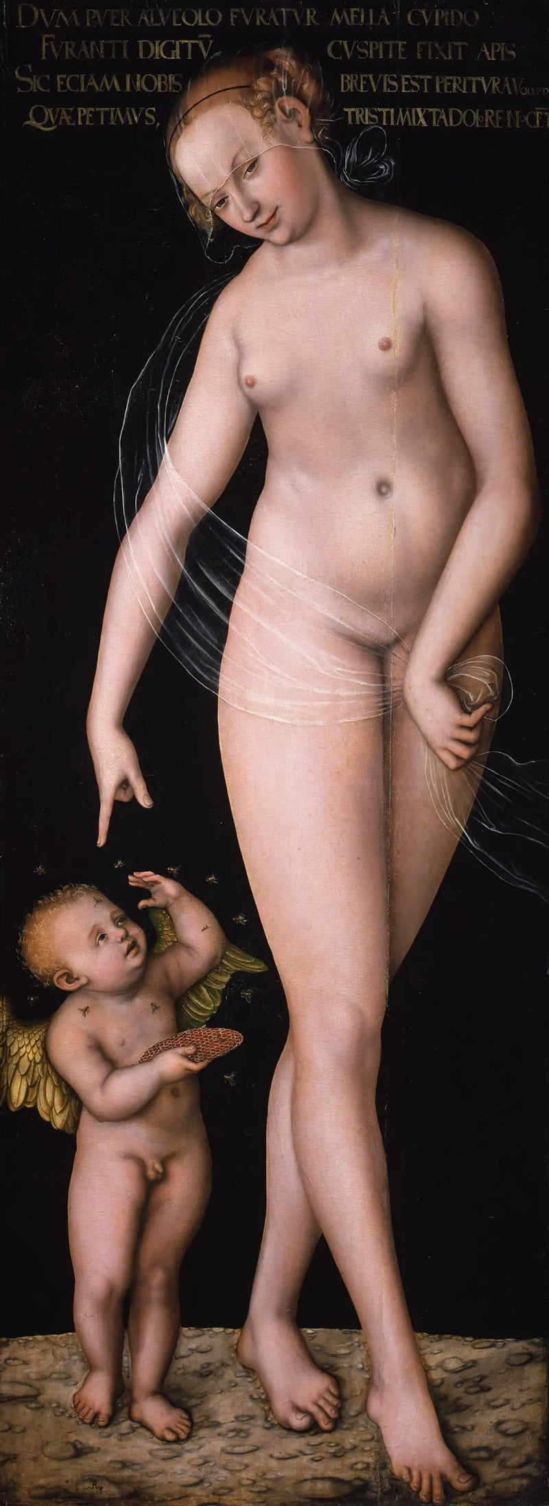 Wenus z Kupidynem, złodziejem miodu - Lucas Cranach Starszy