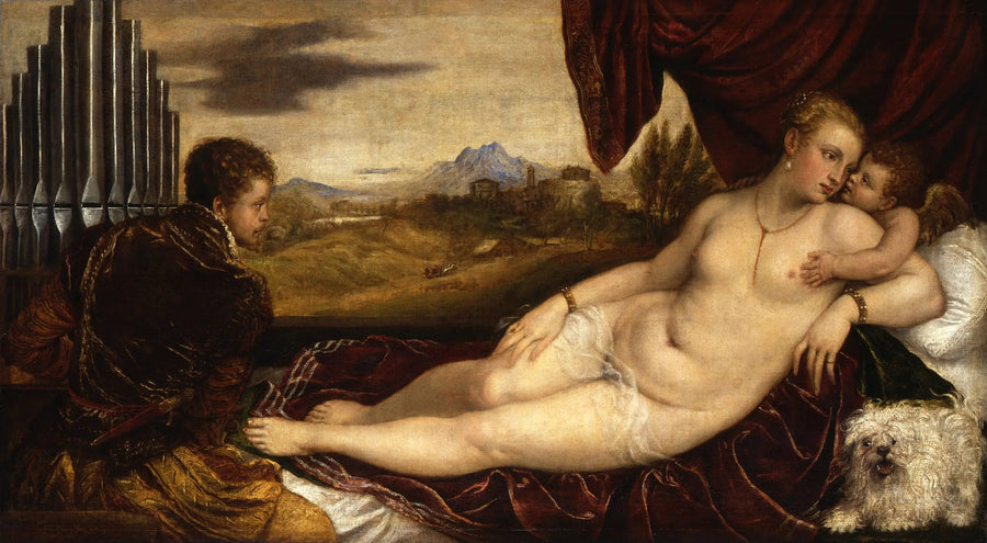 Wenus z organistą - Titian