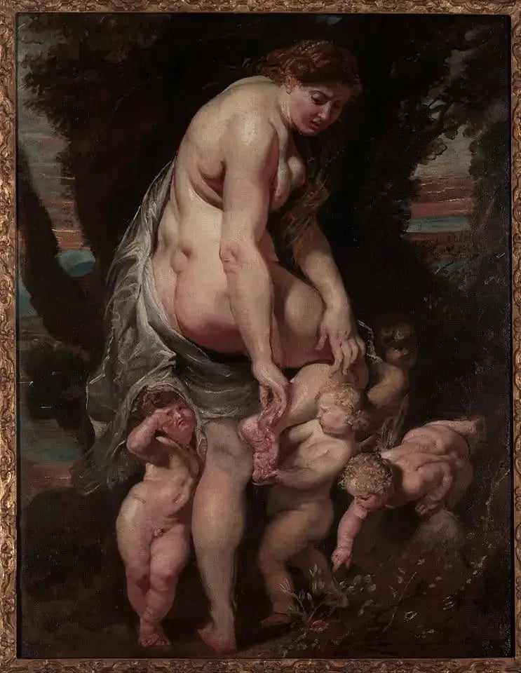 Zraniona Wenus przez kolec - Peter Paul Rubens