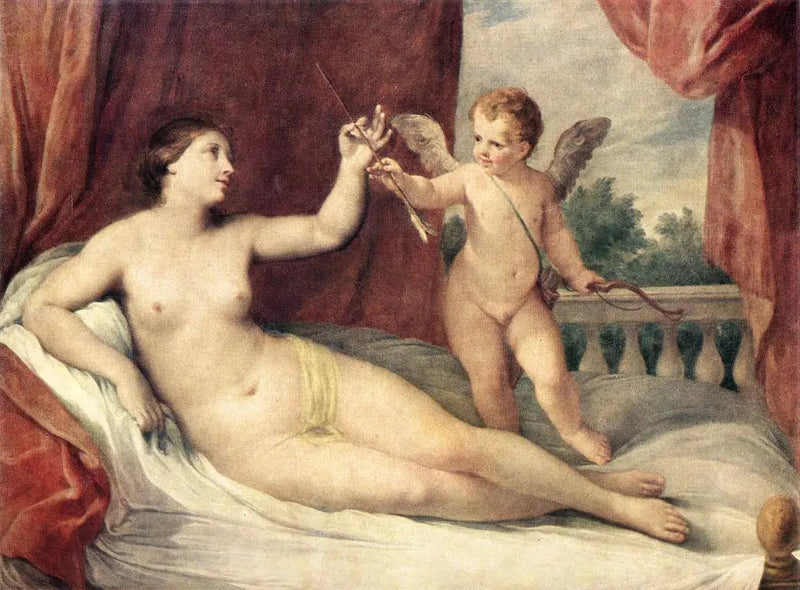 Leżąca Wenus z Kupidynem - Guido Reni
