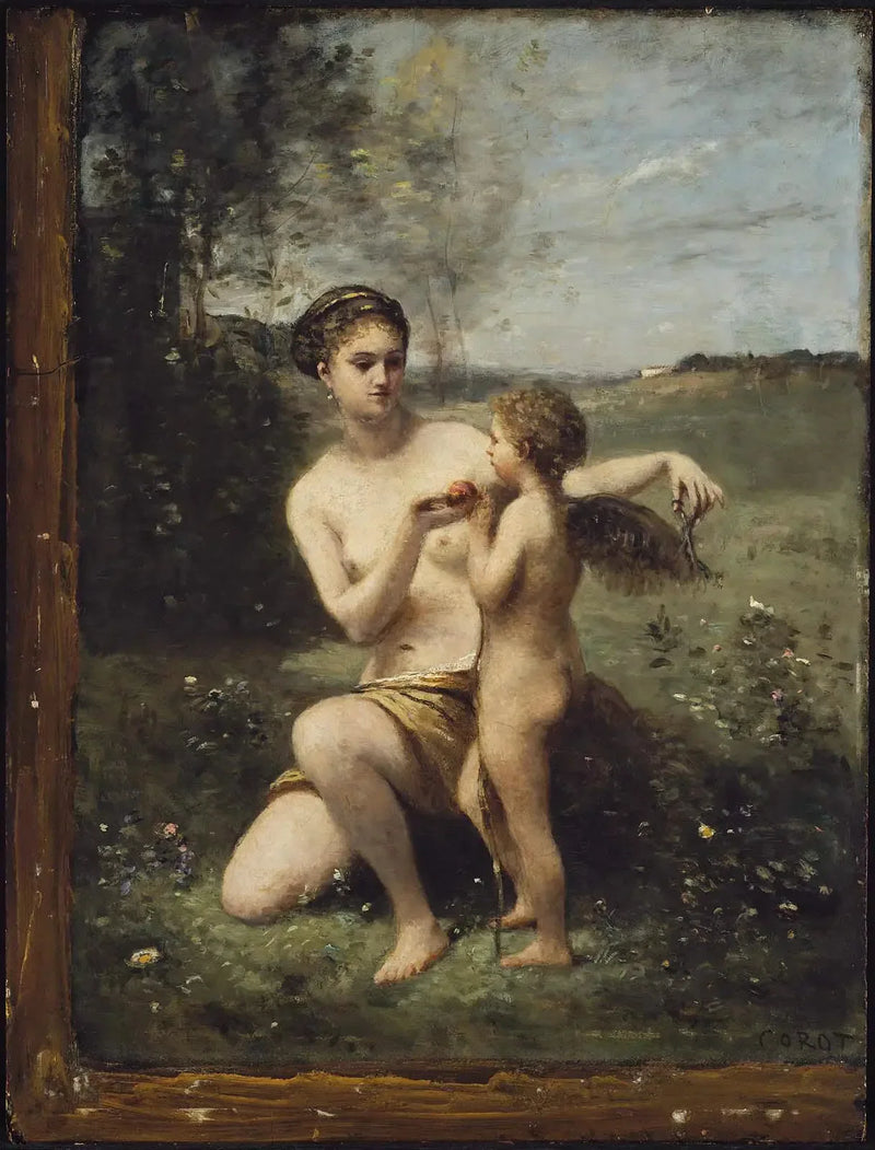 Wenus odcinająca skrzydła Kupidyna - Jean-Baptiste Camille Corot