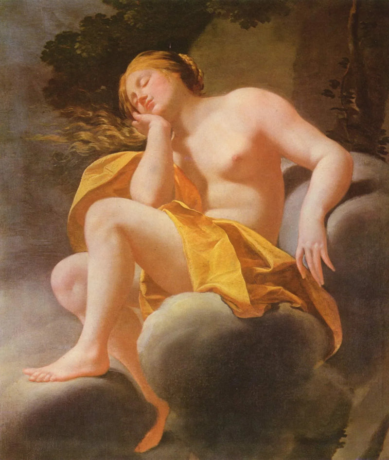 Śpiąca Wenus na chmurach - Simon Vouet