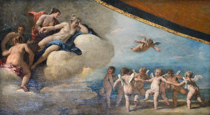 Wenus otoczona nimfami patrzącymi na taniec Amorów - Sebastiano Ricci