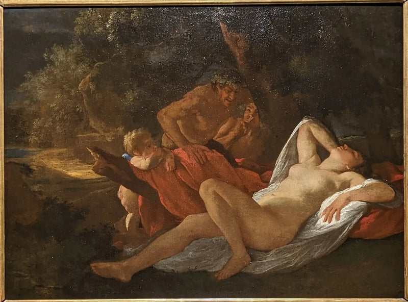 Wenus obserwowana przez dwóch satyrów - Nicolas Poussin