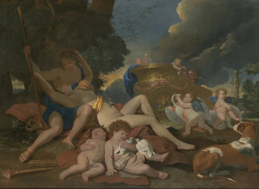 Wenus i Adonis - Nicolas Poussin