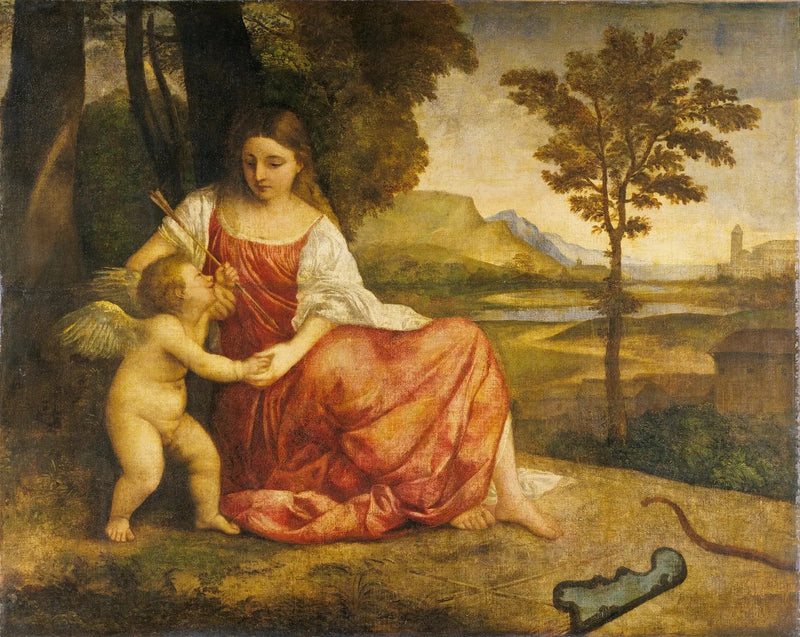 Wenus i Kupidyn - Titian