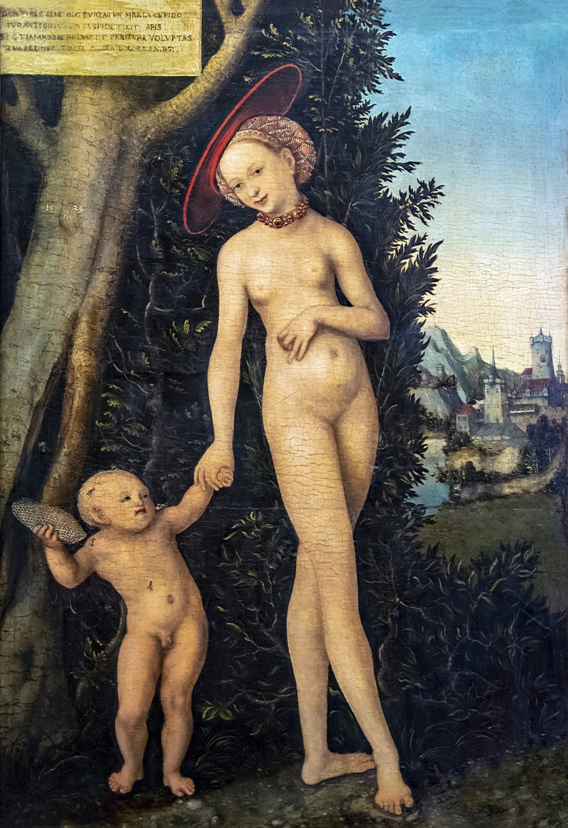 Wenus i Kupid wylewający miód - Lucas Cranach Starszy