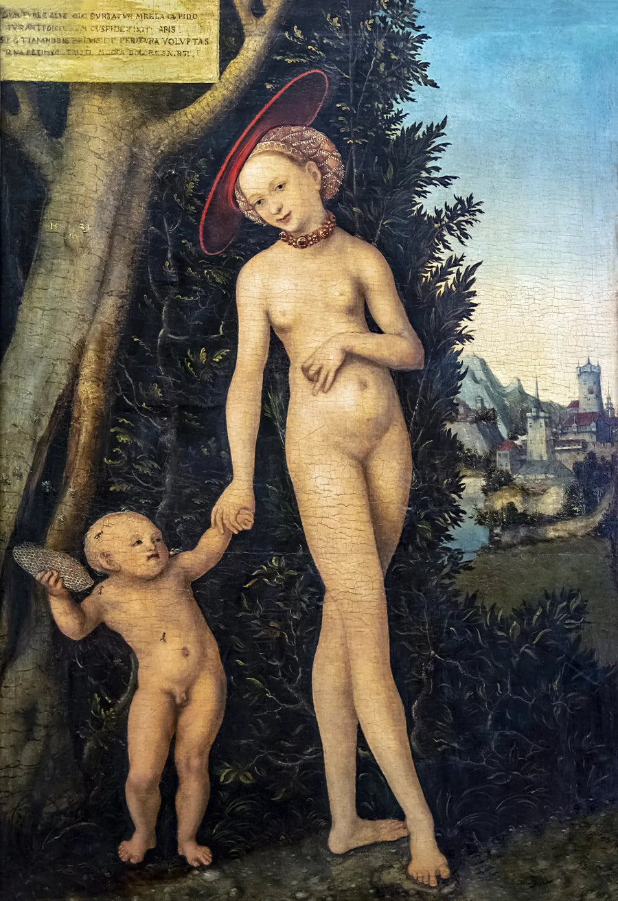 Wenus i Kupid wylewający miód - Lucas Cranach Starszy