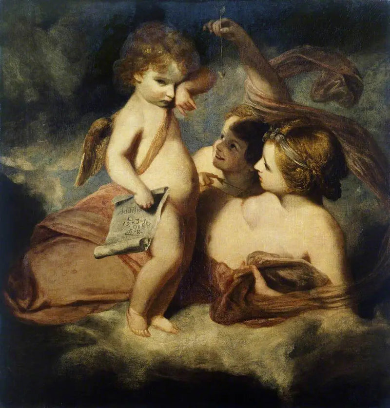 Wenus karci Kupidyna za naukę rzucania monetami - Joshua Reynolds