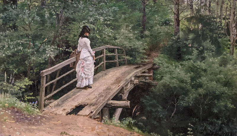 Wędrująca Véra Répine w parku Abramtsevo - Ilya Repin