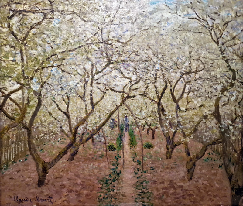Sad w rozkwicie w Vétheuil W521a - Claude Monet