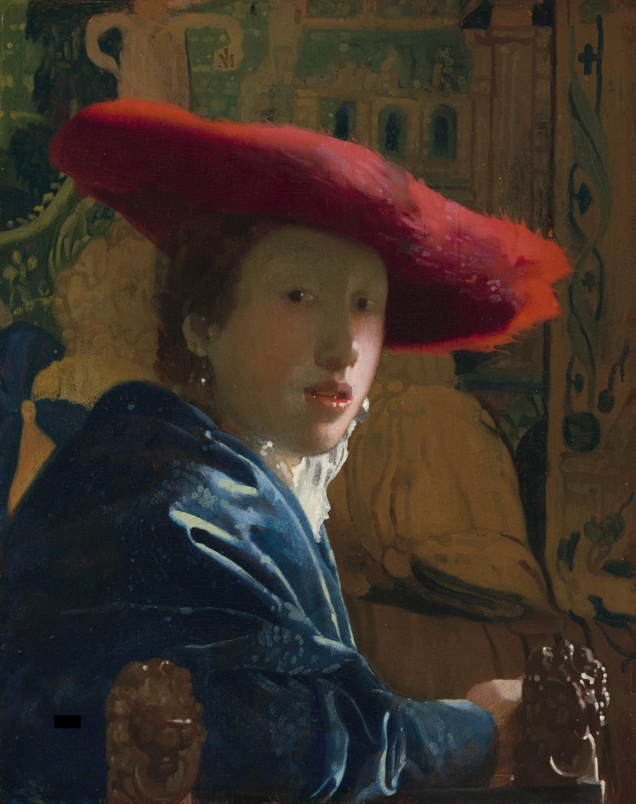 Dziewczyna w czerwonym kapeluszu - Johannes Vermeer