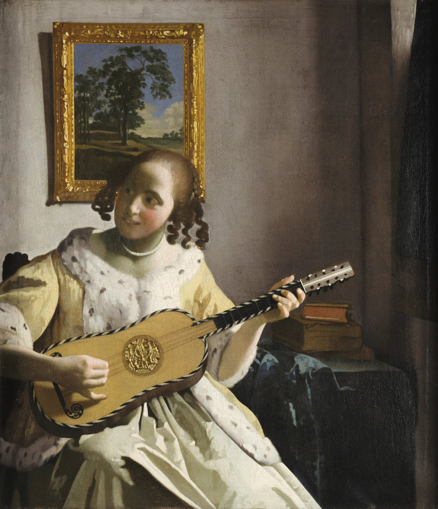 Kobieta grająca na gitarze - Johannes Vermeer