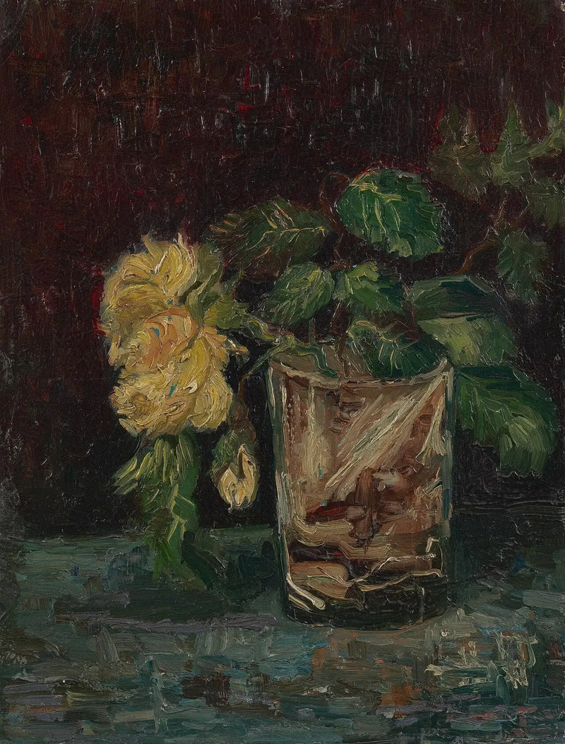 Szkło z żółtymi różami - Vincent van Gogh