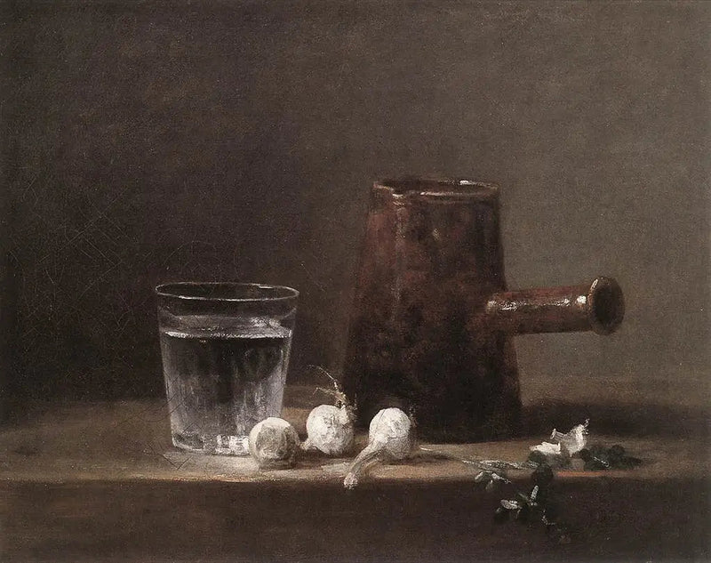 Szklanka na wodę i ekspres do kawy - Jean Simeón Chardin