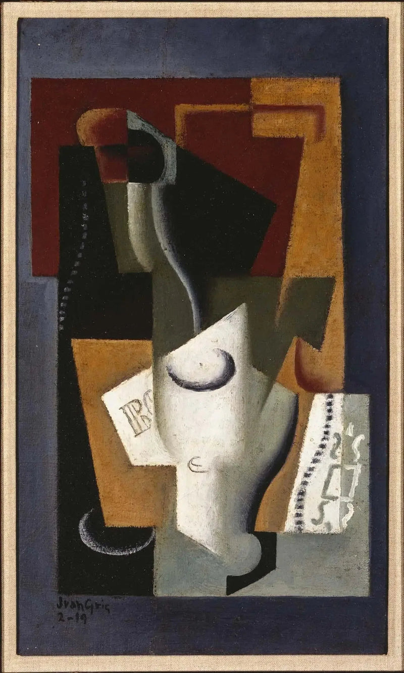 Szkło i butelka - Juan Gris