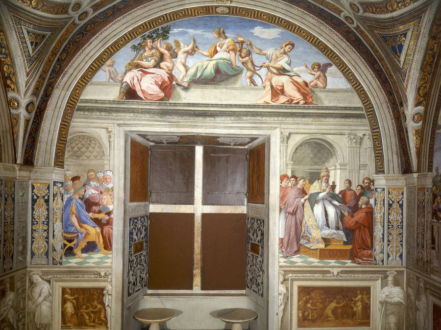 Les Vertus cardinales et théologales et la Loi, 1511 – Raphaël et atelier