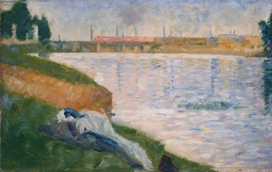 Ubrania na trawie - Georges Seurat