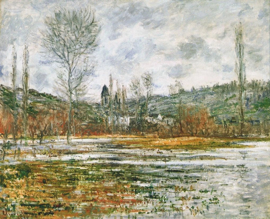 Vétheuil, zalana łąka W639 - Claude Monet