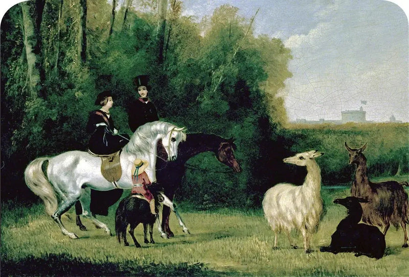 Wiktoria i Albert w parku Windsor - John Frederick Herring, Sr.