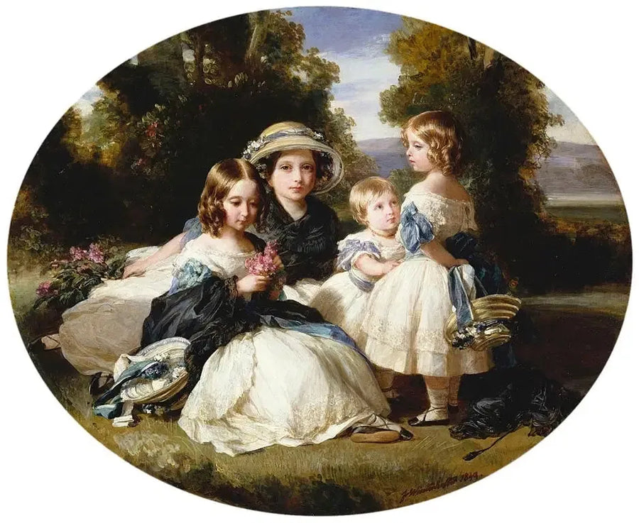Victoria, księżniczka królewska, księżniczka Alice, księżniczka Helena i księżniczka Louise - Franz Xaver Winterhalter