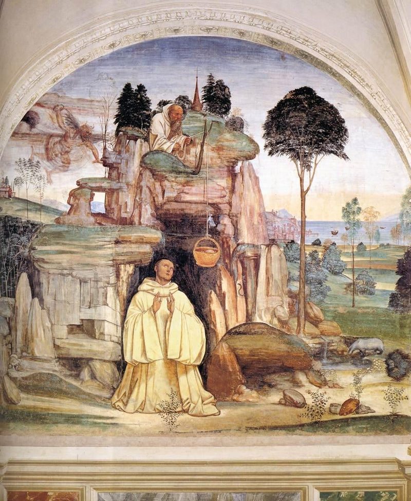 Życie świętego Benedykta, Scena 5 Jak demon złamał dzwoneczek - Il Sodoma (Giovanni Antonio Bazzi)