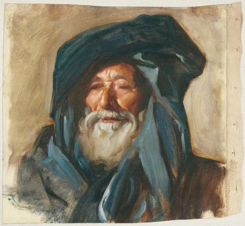 Stary człowiek w ciemnym płaszczu - John Singer Sargent