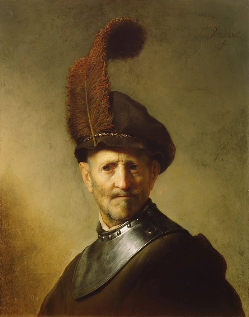 Stary człowiek w mundurze wojskowym - Rembrandt