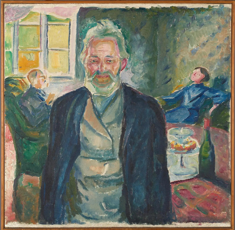 Stary człowiek w wnętrzu - Edvard Munch