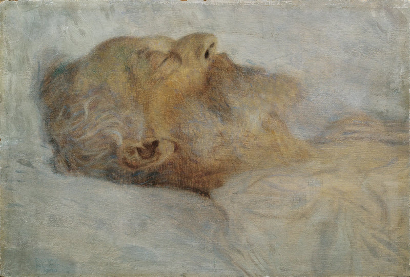 Stary mężczyzna na łożu śmierci - Gustav Klimt