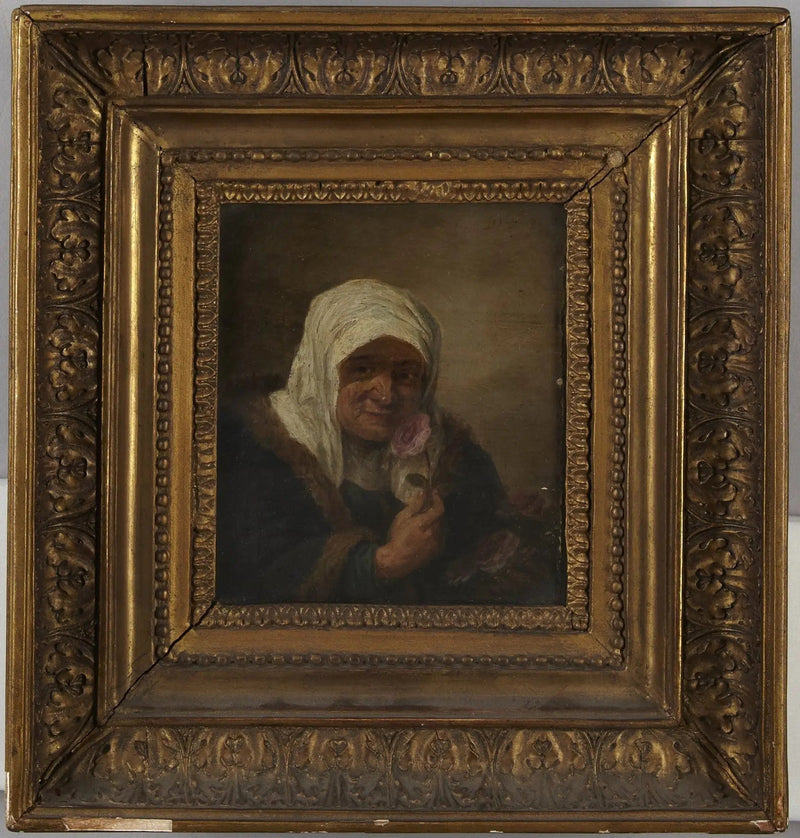 Stara dama z różą - David Teniers Młodszy