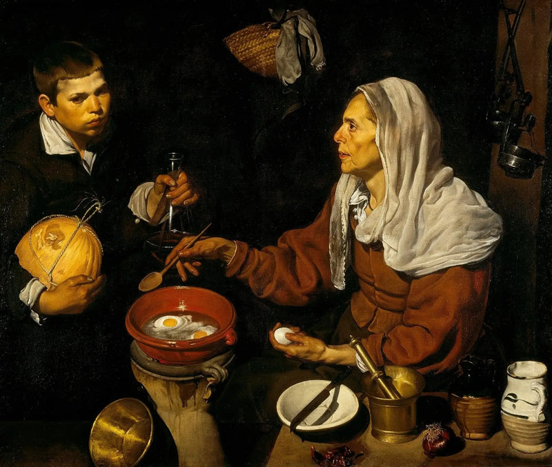 Stara kobieta smażąca jajka - Diego Velázquez