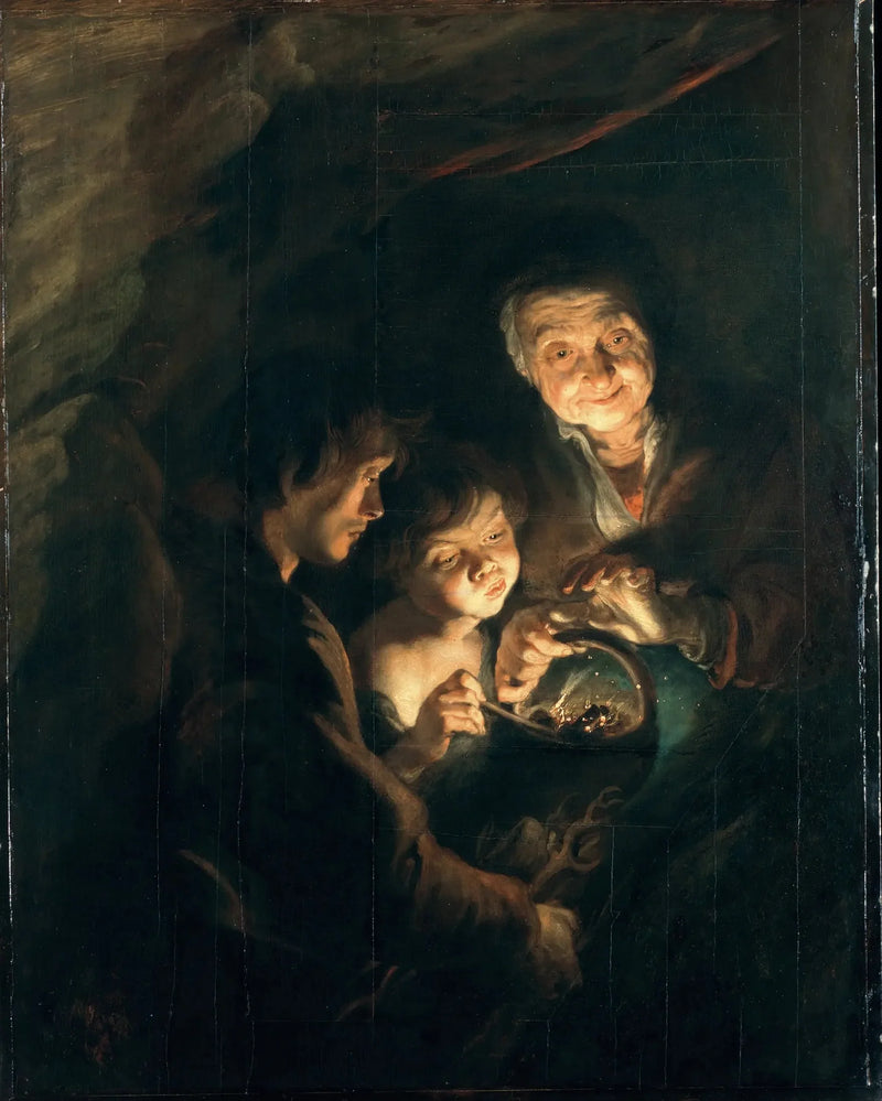 Stara kobieta z koszem węgla - Peter Paul Rubens